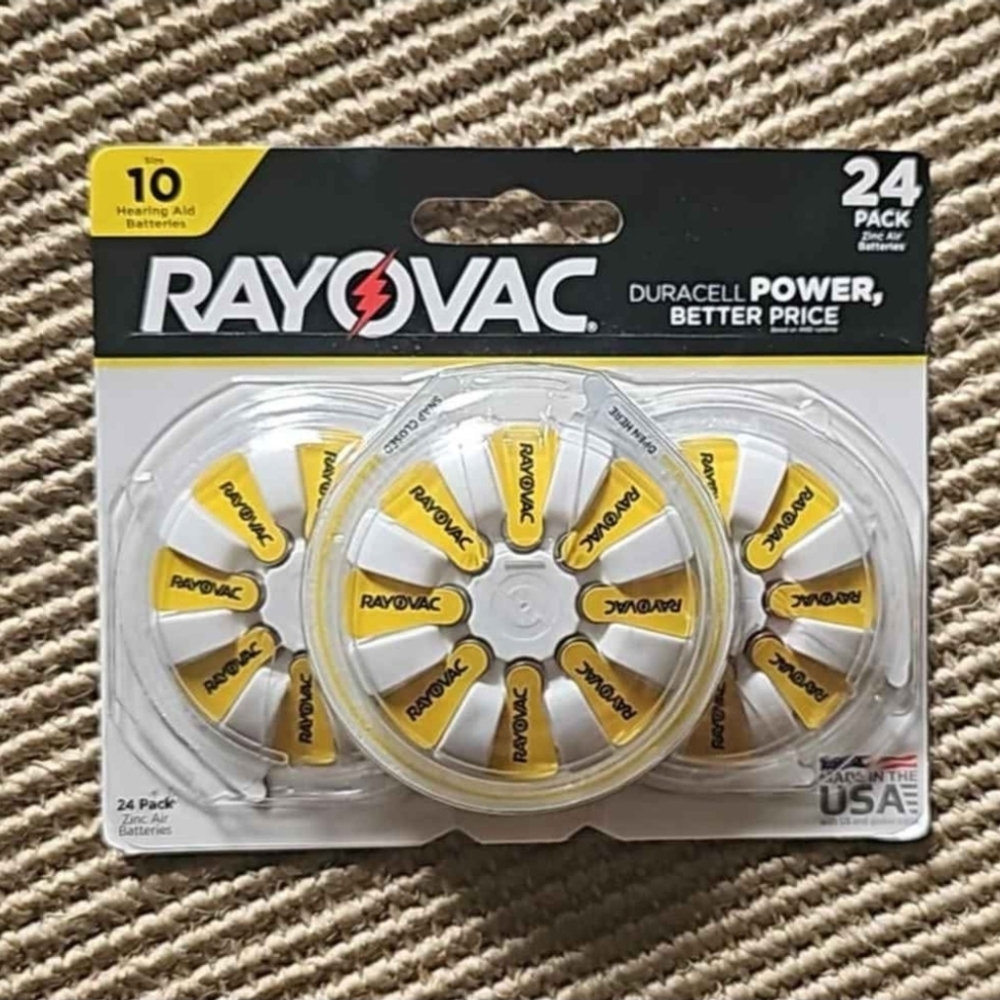 NEW! Never Opened - 24-pack of Rayovac Size 10 Hearing Aid Batteries